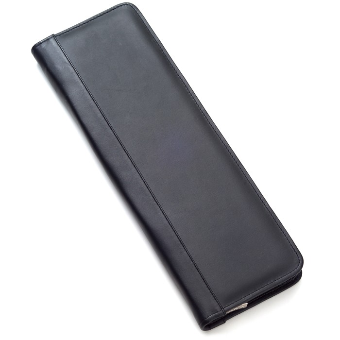 Cl4567blk Leather Travel Tie Case - Quinley Black - Black
