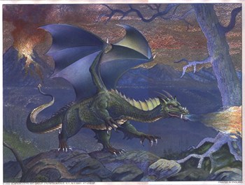 Liebermans APG47121610 Dragon Poster by Ron Jenkins 8x6