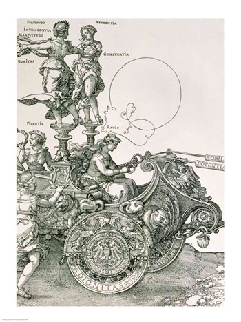 Liebermans Balxam77583 Design For The Great Triumphal Chariot Of Emperor Maximilian I - Virtues Steering The Team Of Horses - Albrecht Durer 18x24