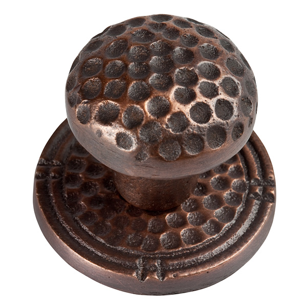 The Copper Factory Solid Cast Copper Small Round Backplate in Antique Finish CF