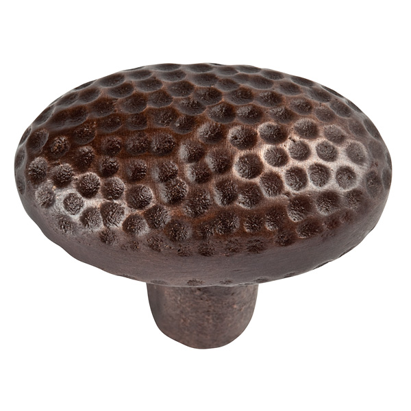 The Copper Factory Solid Cast Copper Small Oval Knob in Antique Finish CF104AN