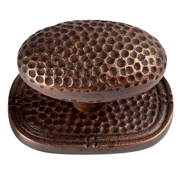 The Copper Factory Solid Cast Copper Large Oval Backplate in Antique Finish CF1