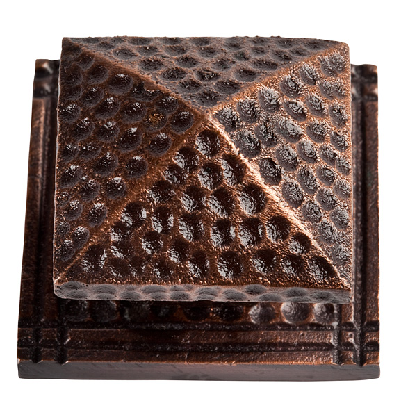 The Copper Factory Solid Cast Copper Large Square Backplate in Antique Finish C