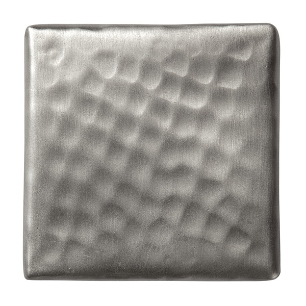 Solid Hammered Copper 2in.x2in. Decorative Accent Tile In Satin Nickel Finish -
