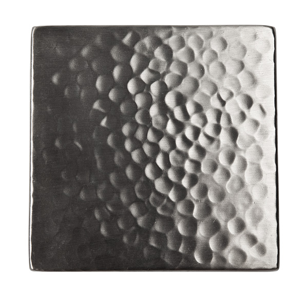 Solid Hammered Copper 4in.x4in. Decorative Accent Tile In Satin Nickel Finish - Cf144sn