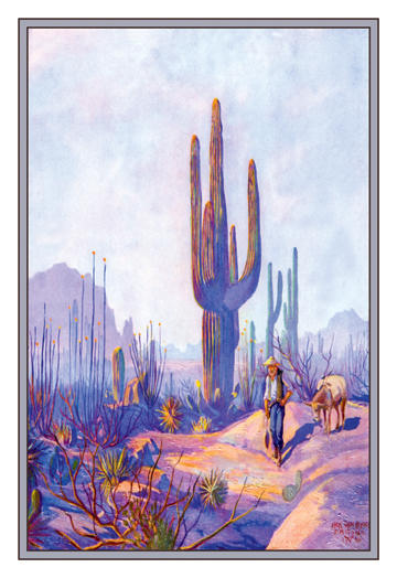 Buyenlarge 10290xP2030 Cactus and Man 20x30 poster