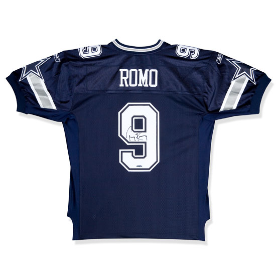 Upper Deck 67709 Tony Romo Autographed Dallas Cowboys Blue Jersey UDA