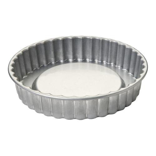 FocusFoodService 90FTP9 Round Fluted Tart Pan in Aluminized Steel with Silicone 