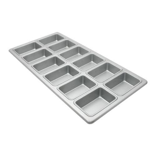 Focusfoodservice 905755 3.88 In. X 2.5 In. - 12 - Mini-loaf Pan - Pack Of 6