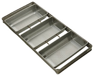 FocusFoodService 904405 11.5 x 6 in. Hearth 3Strapped Bread Pan Set  Pack of 6