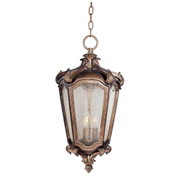 Maxim Lighting 40228NSWN Bastille VX 3-Light Outdoor Hanging Lantern - Walnut Maxim Lighting 40228NSWN Bastille VX 3-Light Outdoor Hanging Lantern - Walnut