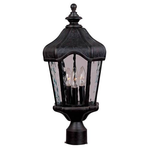 Maxim Lighting 40270WGOB Garden VX 3-Light Outdoor Pole/Post Lantern - Oriental Bronze