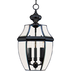 Maxim Lighting 6095CLBK South Park 3-Light Outdoor Hanging Lantern - Black Maxim Lighting 6095CLBK South Park 3-Light Outdoor Hanging Lantern - Black