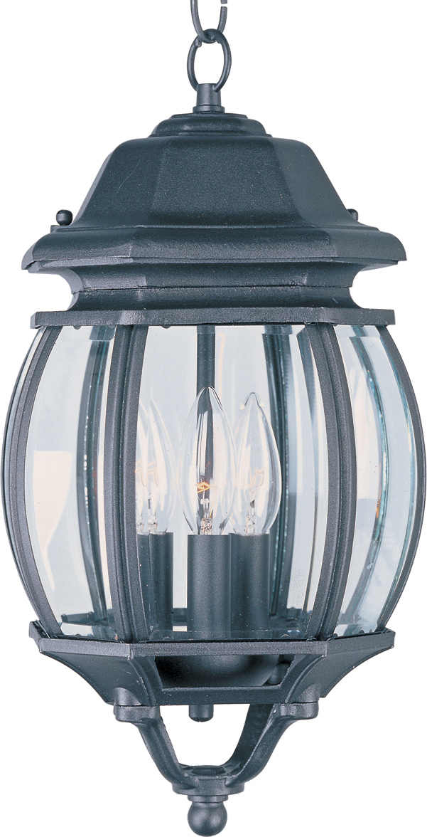 Maxim Lighting 1036BK Crown Hill 3-Light Outdoor Hanging Lantern - Black Maxim Lighting 1036BK Crown Hill 3-Light Outdoor Hanging Lantern - Black