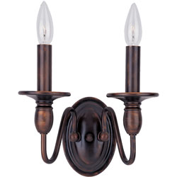 11032oi Towne 2-light Wall Sconce - Oil Rubbed Bronze