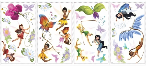 Roommate Rmk1493scs Disney Fairies Wall Decals With Glitter