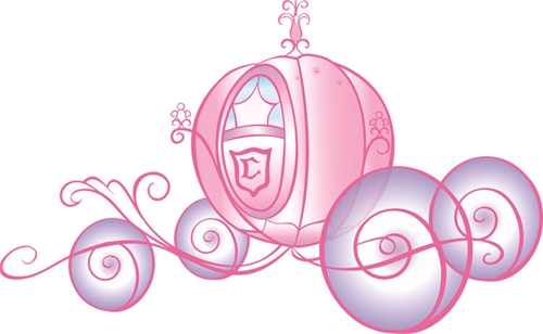 Roommate RMK1522SLM Disney Princess Carriage Giant Wall Decal with Glitter