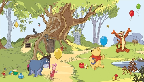 Roommate Jl1220m 6 Ft. X 10.5 Ft. Pooh And Friends Xl Wallpaper Mural