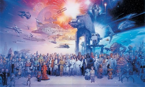 6 Ft. X 10.5 Ft. Star Wars Saga Xl Wallpaper Mural