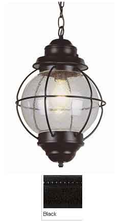 Trans Global Lighting 69906 BK Coastal 1 Light Large Onion Outdoor Hanging - Black Trans Global Lighting 69906 BK Coastal 1 Light Large Onion Outdoor Hanging - Black