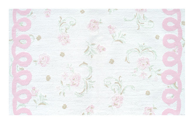 The Rug Market 11781B 2.8 x 4.8 Sweet Pea Rug WhitePinkGreen