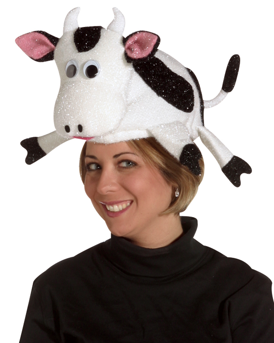 Rasta 2014 Cow Adult Hat with a Simple Black Shirt