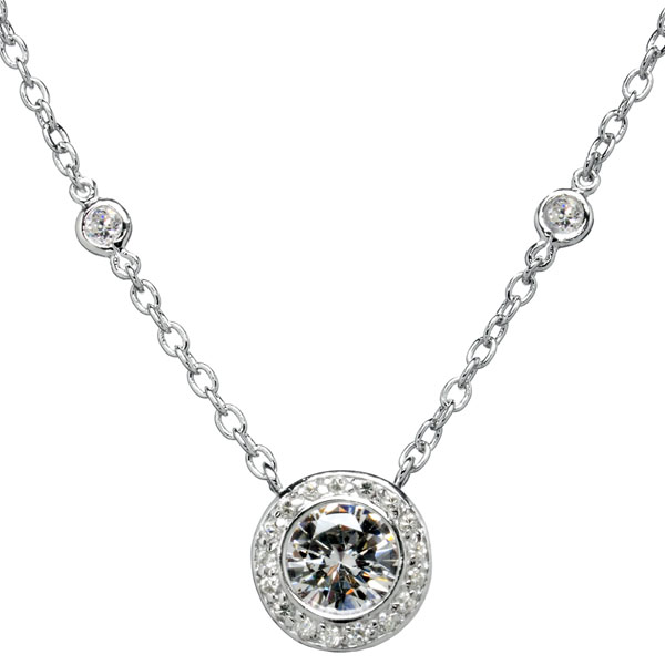 Emitations X436375CLR Maiulos 2.5 CT Clear Solitaire Necklace