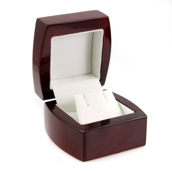 Emitations X1527360 Stud Earring Jewelry Gift Box Beveled Rose Wood