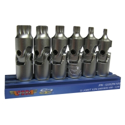 Vimujxzn100 .25in. Drive Universal Joint Xzn Triple Square Driver Set - 6 Pieces