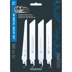 Mountain MTN55717 4 Piece Mountain BiMetal Reciprocating Blade Set