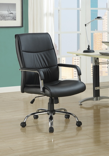 I 4290 Leather-look Office Chair - Black