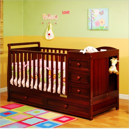 Afg Athena Daphne 3 In 1 Crib And Changer Combo - Cherry - 662c