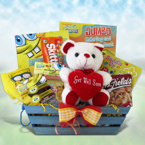 DSB SBEA10 Spong Bob Get Well Activity Gift Basket