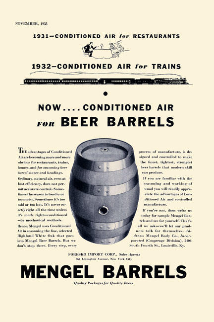 Buyenlarge 225785P2030 Mengel Beer Barrels 20x30 poster