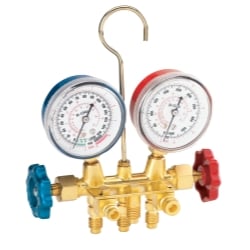 Fjc R134a Brass Manifold Gauge Set With Manual Couplers