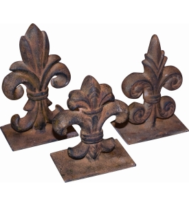 Sterling Industries 510276 Set Of 3 Rustic Fleur Finials Accessory Finials