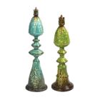 Sterling Industries 511633 Set Of 2 Embossed Pineapple Finials Accessory Finials