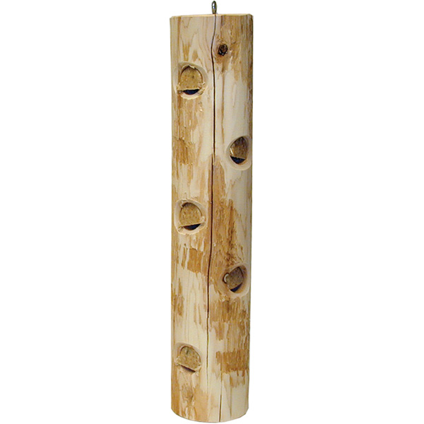 Sp13fl Stovall 22-inch White Cedar Suet Post Log Feeder For Suet Plugs