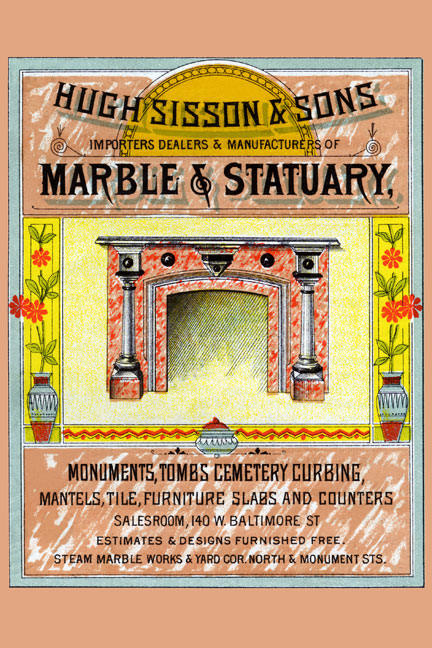 Buyenlarge 226811P2030 Hugh Sisson  Sons Marble  Statuary 20x30 poster