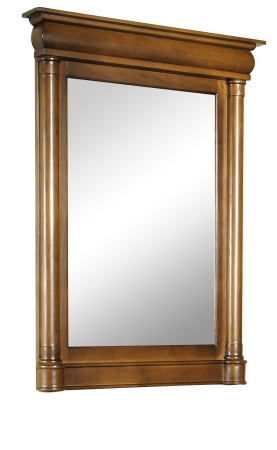 348-2200 John Adams Large Vanity Mirror In A Cherry Brown Krylon Finish
