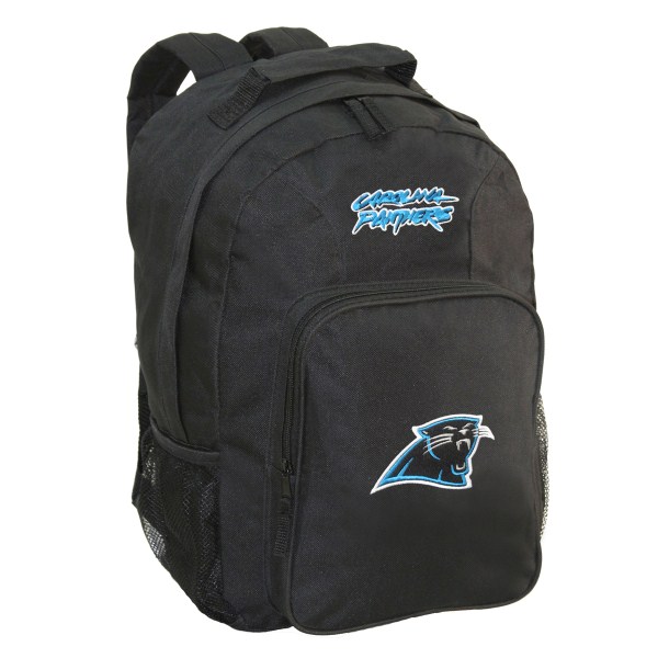 Concept One 804371943146 Carolina Panthers Black Southpaw Backpack Blk NFL