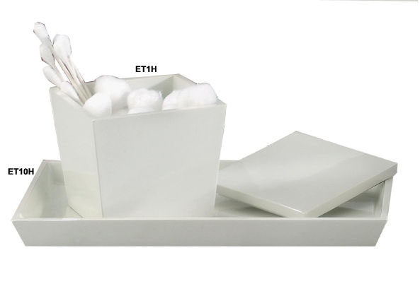 Et10h Elegant Collection Amenity Tray - White Resin -pack Of 3