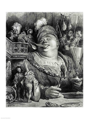 Liebermans Balxir164723 Gustave Dore Pantagruels Meal 18.00 X 24.00 Poster Print