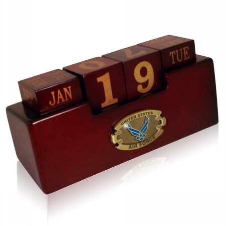 Paragon Innovations USAirForceCalendar US Air Force Perpetual wood calendar with branchapos;s logo. MIL