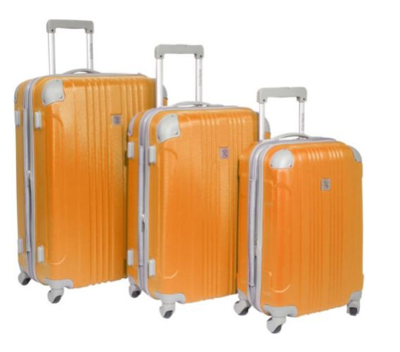 Travelers Choice Bh6800o Beverly Hills Country Club Malibu 3-piece Hardside Spinner Luggage Set - Orange