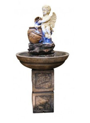 Alpine Corp GIL836 Angel Fountain with Led Lights