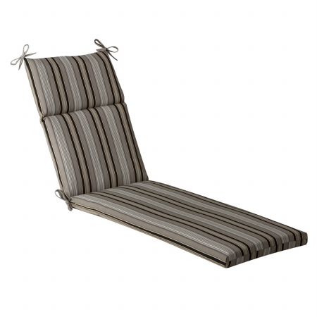 . 386034 Getaway Stripe Black Chaise Lounge Cushion