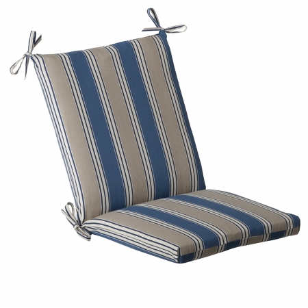 . 384962 Hamilton Blue Squared Corners Chair Cushion