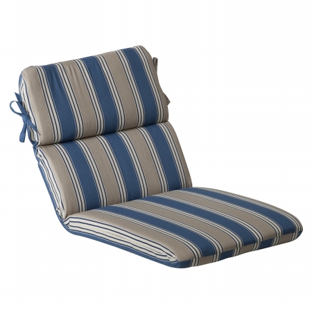 . 385228 Hamilton Blue Rounded Corners Chair Cushion