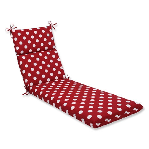 Inc. Polka Dot Red Chaise Lounge Cushion